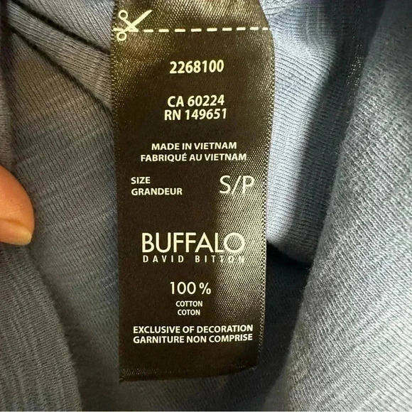 Buffalo David Bitton Shirt Long Sleeved Blue Size Small - Picture 10 of 16